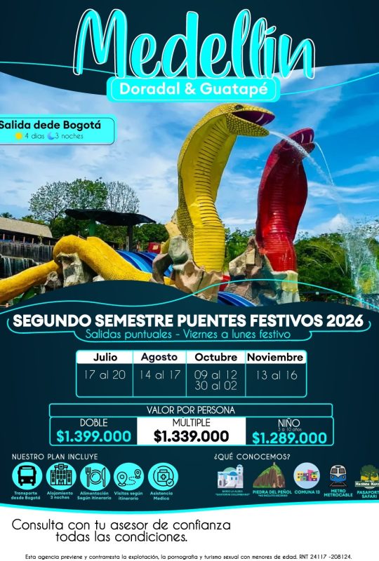 Plan Medellin para festivos.